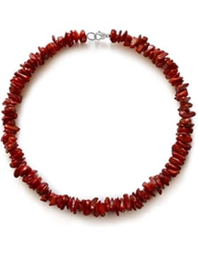 Koralle Halskette, natürlich, rot, Chips, 10x7mm-15x8x4mm