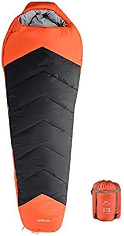 ALLIN Winter Sleeping Bag Ulstralight -5/0 Degrees Support Hiking Camping (Orange)