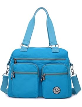 Tiny Chou Umhängetasche mit Taschen, leicht, wasserabweisend, Nylon