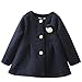 Produktbild Janly Herbst Winter Kinder Jacken Baby Single Breasted Kind Mantel Mädchen Outerwear Jacken für Mädchen Bow Girl Clothes (Höhe: 80-90CM, Marine)