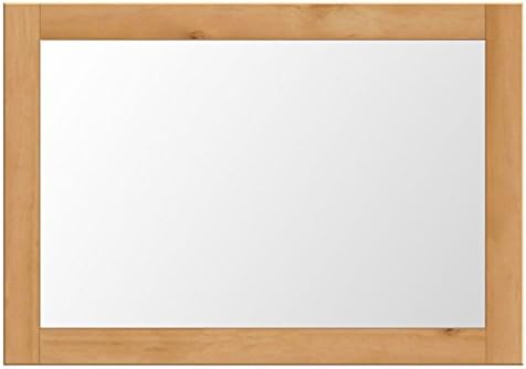 Chunky Pine Rectangular Wall Mirror / Natural Wax Finish Framed Mirror / Wall-Mounted Mirror