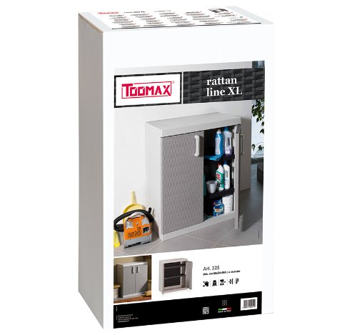 Toomax Kunststoffschrank Rattan Line XL, Grau - 3