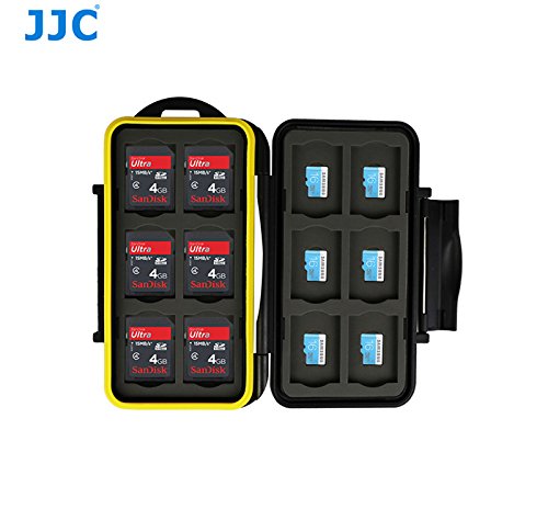 JJC Multi Memory Card Case MC-SDMSD24 Speicherkarten Schutzbox für 12 Stück SDHC und 12 Stück MicroSD Cards – extreme Wasserdicht und Stoßfest Box Safe Tasche Etui Aufbewahrungsbox Hülle - 5