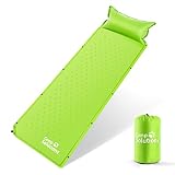 Camp Solutions Colchoneta autohinchable diseñada con almohada, colchones ligeros de aire para dormir