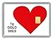 Produktbild 1g Goldbarren Feingehalt 999,9 in einer Kapsel mit Motiveinleger"1 g Gold Herz"