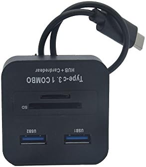 Yonfan USB3.1 Type C to USB A Female Adapter OTG Hub SD/TF Card Reader COMBO for Samsung Galaxy S8, Google Pixel/XL/5X/6P, New Macbook Pro, ChromeBook, Nokia N1, Nintendo Switch and More Black