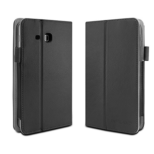 Infiland Samsung Galaxy Tab A 7.0 Hülle Case -Slim Fit Folio PU-lederne dünne Kunstleder Schutzhülle Cover Tasche für Samsung Galaxy Tab A 7.0 17,8 cm SM-T280 (7 Zoll)Tablet-PC(Schwarz) - 2