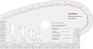 Liquidraw 4 in 1 Multipurpose Curve Ruler Includes Armhole Curve Ruler ...