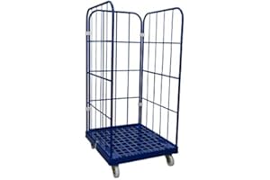 DER ROLLENDE SHOP Rollbehälter 1450 mm 3-seitig blau