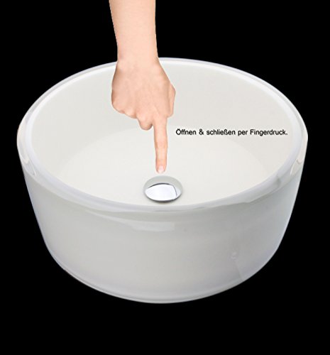 ATCO® PU02 ohne Überlauf Pop-Up Ventil Ablauf Ablaufgarnitur Excenter Exzenter Abfluss Klick-Ventil - 3