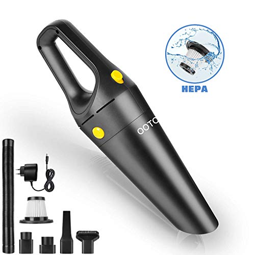 Preisvergleich Produktbild OOTOO Handstaubsauger Akku Staubsauger Kabellos Nass & Trocken Beutellos 6500Pa 120W 600mL Trockenkapazität mit HEPA-Filter für Zuhause Auto Krümel
