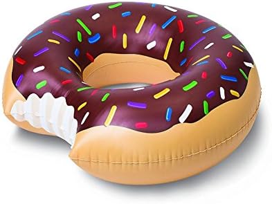 Zonegear Donut Pool Float Big Strawberry Chocolate Swimming Raft for Kids and Adults