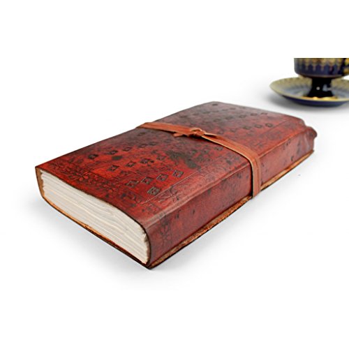 A.P. Donovan – Notizbuch mit Leder-Einband – journal diary – kalender, Organizer – leeres Buch, Reise-Tagebuch – Braun, DIN A6 - 6