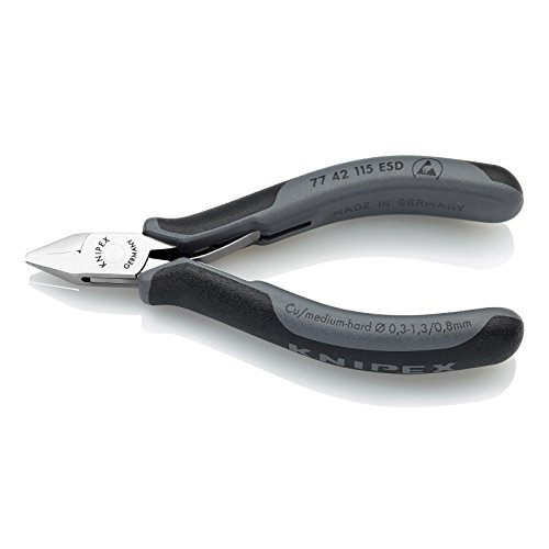 Knipex Electronics Diagonal Cutter ESD with multi-component grips 115 mm 77 42 115 ESD