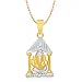 Ganesha Ganapati Pendant With Chain In God Pendants & Lockets For Men Women In American Diamond Cz Jewellery Gifts GP233 RS.288.00