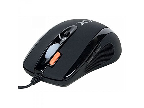 A4Tech Oscar Optical Gaming Mouse X-710BK USB Óptico 2000DPI Negro - Ratón (Óptico, USB, 2000 DPI, Negro)