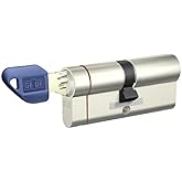 KABA Dorma Pextra+ Anahtarı Kopyalanamayan (&Ccedil;elik Takviyeli+Tuzaklı) Barel Kapı Kilit G&ouml;beği (68 mm / 70 mm, Gri - Mandalsız)