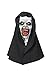 Produktbild Mesky Nonnen Maske Halloween Mask Nun Kostüm Zubehör Demon Nun Vollkopfmaske Latexmaske mit Kostenloser Haube für Cosplay leicht 300gr One Size
