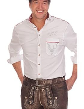 H1526 - Trachtenhemd mit langem Arm - weiß