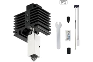 VECORLER Hotend Bambu Lab P1S 0.4 -Baugruppe mit Keramikheizung Abnehmbarer gehärteter Stahl 0,4 mm Düse Hotend kompatibel mit Bambu Lab P1 -Serie 3D -Drucker