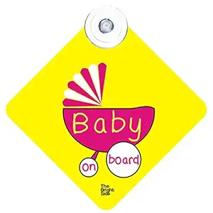 Brightside Baby on Board Pram Fadeproof Waterproof Digitally Printed Car Sign Sticker Pack