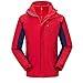 Produktbild Art9-Damen Jacke Artistic9 Herren Winter Softshell Jacket mit Kapuze,Reise Winddicht Softshelljacke Outdoorjacke Übergangsjacke Winterjacke (Rot, XL-Bust:127cm/50)