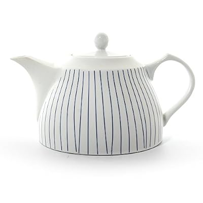Tea Branch Théière Fine En Porcelaine "Une Fois Dans Une Lune Bleue", Théière Premium, Translucide, 1200 Ml, Parfaite Pour Le Thé Et Le Café, Cadeau, Céramique, Blanc