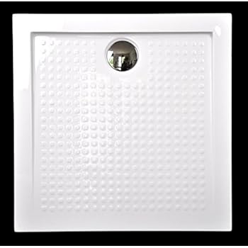 80x80 Duschtasse Duschwanne Extra Flach 50 mm Rechteck Weiß: Amazon.de ...