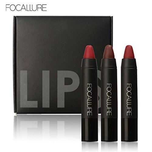 ROPALIA 3 Stücke Matte Samt Lip Gloss Set Wasserdicht Langlebig Akt Tattoo Bleistift Lippenstift - 7