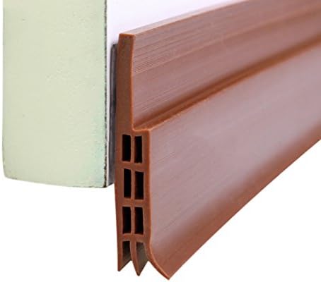 Milong Door Bottom Seal door noise stopper &amp; soundproofing door weather stripping Brown