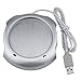 Produktbild JullyeleDEgant Getränkebecher Silber 4 Port USB-Nabe Tee Kaffeetasse Wärmer 50 ° C Max. Flüssigkeitstemperatur Elektrischer Wärmer Für PC-Heizer-Pad
