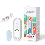 Inmorven Contact Lens Cleaner Ultrasonic Machine Automatic Washing Box Kit Fast Cleaning Cosmetic Glasses to Remove Bacteria Keratin Keep Moist Daily Care Protect Eyes Portable for Business/Travel.