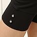 Liang Rou Maternity Elastane Adjust Waistband Cropped Leggings Color Black