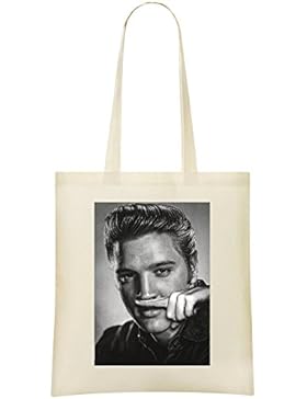 Elvis Presley Blows Coke Cocaine D***s Rock n Roll Kundenspezifische bedruckte Einkaufstasche - 100% weiche Baumwolle...