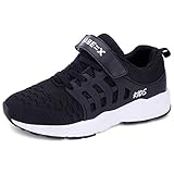 zalando herren schuhe mit klettverschluss  Unpowlink Kinder Schuhe Sportschuhe Ultraleicht Atmungsaktiv Turnschuhe Klettverschluss Low-Top Sneakers Laufen Schuhe Laufschuhe für Mädchen Jungen 28-37, 920-schwarz, 37 EU