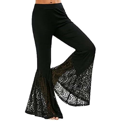 Amazon.it Pantalone a zampa di elefante