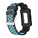 Produktbild Für Fitbit Charge 3 Armband mit Rahmen,Colorful Silikon Ersatzband Verstellbares Schlaufe Uhrenarmband mit Schönen Rahmen Fall,Sport Wristband Zubehör für Fitbit Charge 3 Smartwatch (Blau)