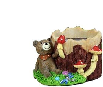 Somarke Cute Animal Shaped Flowerpot Succulent Plants Pot Planter (Bear)