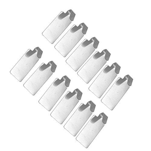 12Pcs Edelstahl Wandhaken Rechteckhaken Selbstklebend Mehrzweckhaken for Küche Bad - 2