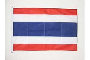 AZ FLAG Bandera Nautica de Tailandia 45x30 cm - Pabellón de Conveniencia Tailandésa 30 x 45 Cm, Bandera de Barco con anillas