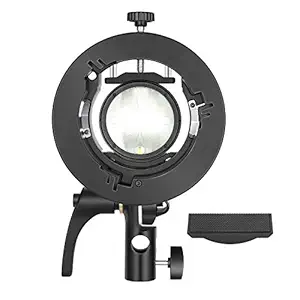 Neewer S2 Speedlite S-Type Bracket Bowens Mount Flash Holder Compatible with Neewer 750II NW670 etc, Precise Tilt Control, Large Handle, Integrated Umbrella Mount
