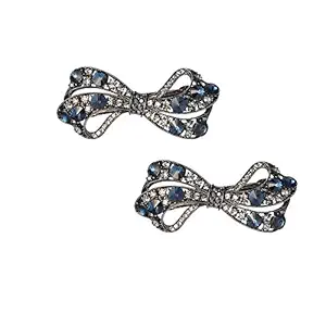 Cpanda Butterfly Crystal Rhinestone Hair Clip,Flower Design Hair Clip, Girls Accessories,Exquisite gift box set,Gifts for Women, Anniversary, Birthday, Married Couples Anniversary(5001-Black)