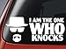 Produktbild Breaking Bad – I AM THE ONE WHO KNOCKS – WALTER WHITE – Vinyl Aufkleber – Auto, Fenster, Wand, Laptop Aufkleber