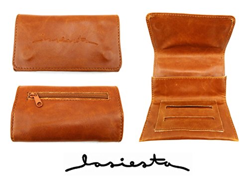 Lasiesta  Petaca para tabaco de liar con compartimento de doble ranura para librillo de papel  Color marrón