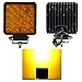 Produktbild LED Arbeitsscheinwerfer,2PCS16  Perlen Super Hell Traktoren   Mähdrescher  Rückfahrlampe  Bagger Gabelstapler Flutlicht (Farbe : #1)
