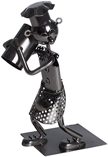 VENKON – Ausgefallener Flaschenständer / Weinflaschenhalter „Der Flaschenschlepper“ aus Metall – für dekorative Aufbewahrung Ihrer Wein-, Sekt- oder Saftflasche - 2