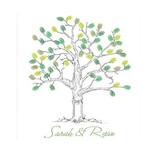 SwirlColor Alternative Gästebuch Hochzeits-Fingerabdruck-Baum-Fingerabdruck-Baum Gästebuch Mit Stempelkissen