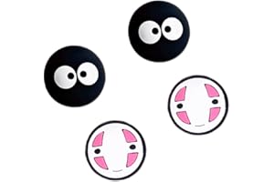 Viwind Thumb Grip Caps Compatible con Nintendo Switch/OLED/Switch Lite,Silicona Suave Joy-con Joystick Grip Cute 3D Analog Stick Cover (Coal Ball)