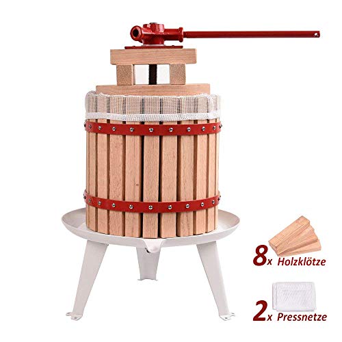 Manuelle Obstweinpresse Aus Edelstahl - 12L, 22L Oder 36L Für Frischen Saft & Wein