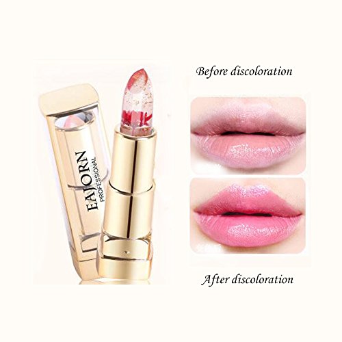 Wasserdicht Jelly Lippenstift, NNIUK Lippenstifte Flower Beauty Make-up anhaltendes Finish Lip Gloss - 6
